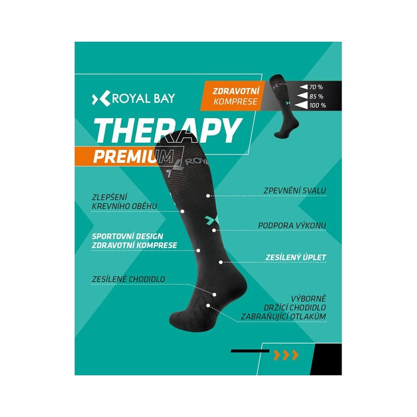 ROYAL BAY Therapy Premium | Silnější zdravotní kompresní podkolenky
