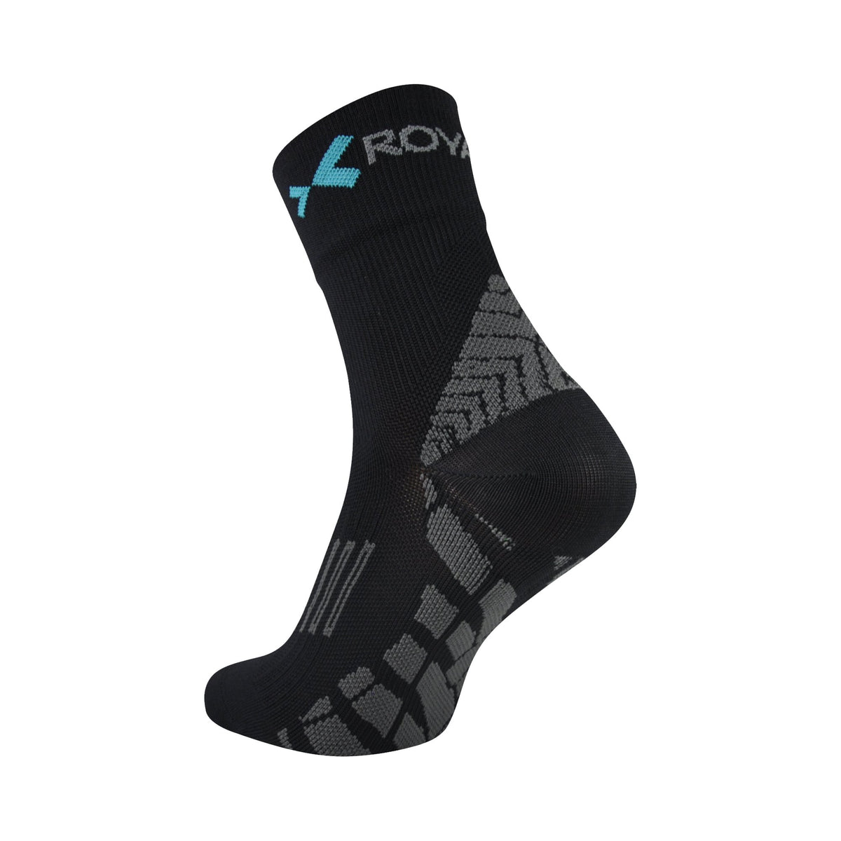 ROYAL BAY NRG | Športové ponožky High-cut – Čierna – pohľad zboku