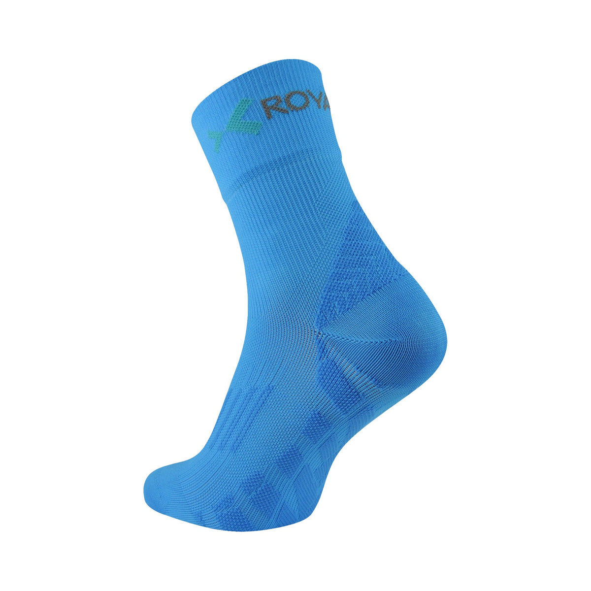 ROYAL BAY NRG | Športové ponožky High-cut – Modrý neón – pohľad zboku