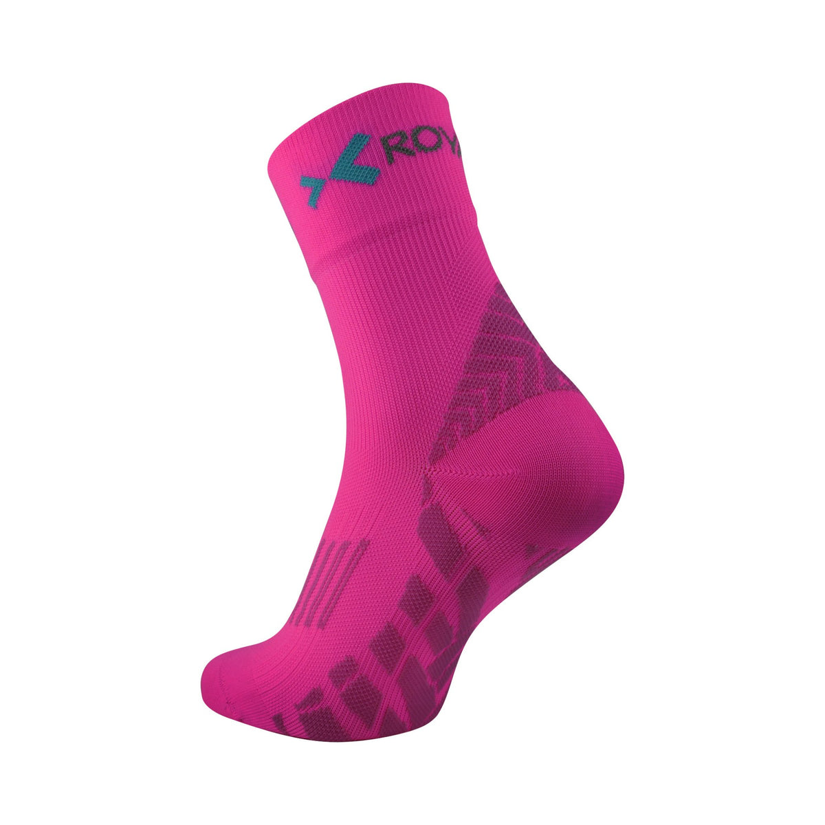 ROYAL BAY NRG | Športové ponožky High-cut – Ružový neón – pohľad zboku